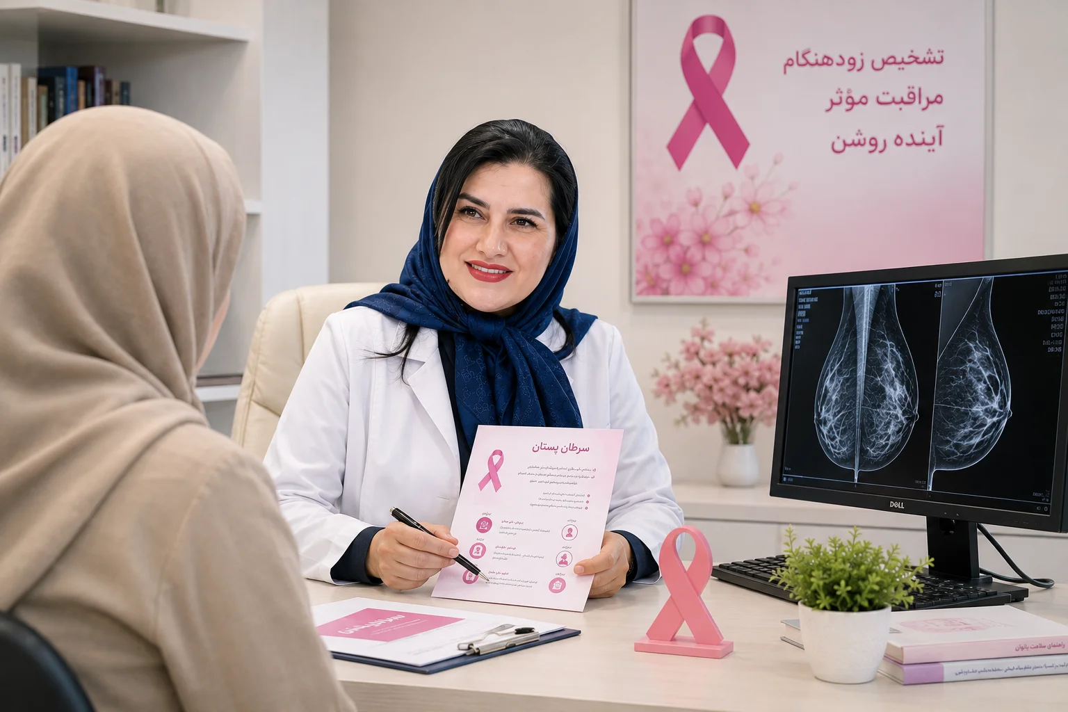مشاوره تخصصی تشخیص زودهنگام سرطان پستان و بررسی تصاویر ماموگرافی توسط پزشک متخصص